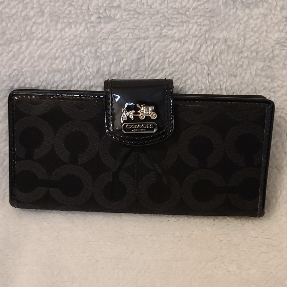 Coach signature black wallet
